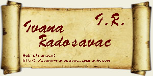Ivana Radosavac vizit kartica